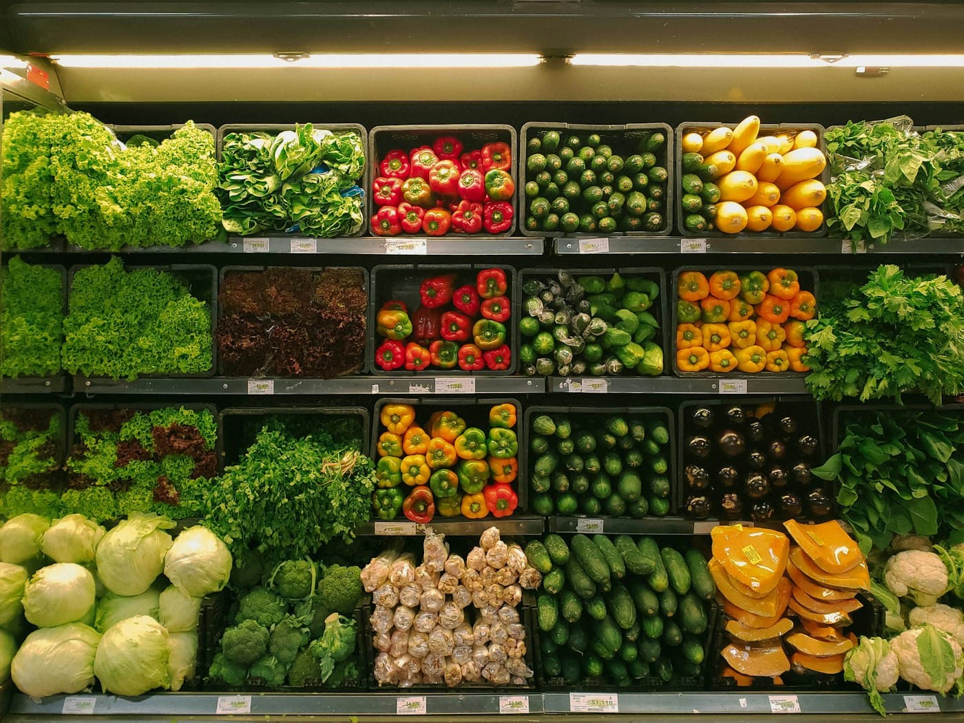 Fresh produce at a grocery market